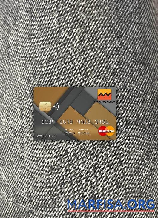 Downloadable Congo Credit bank mastercard photolook front sample
